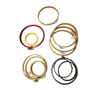 Vintage Embroidery Hoops Used 12 Items